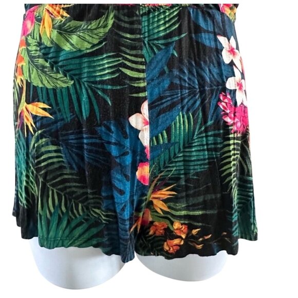 Womens Tropical Floral Bell Sleeve Romper - Picture 8 of 8